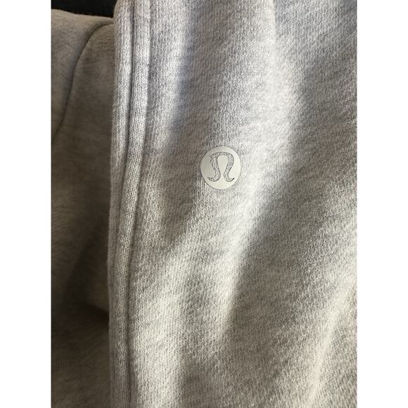 Lululemon Scuba Mid-Rise Wide-Leg Pant Full Length Heathered Light Gray Size 14 - Picture 12 of 14